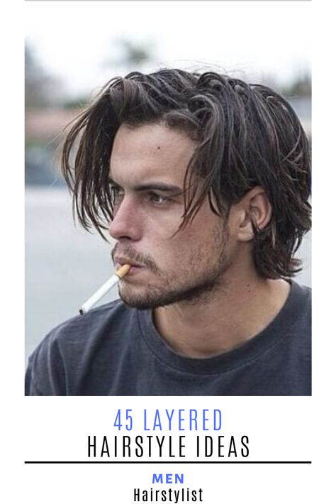 Discover the most trending layered hairstyles for men and learn how to style them #menhairstylist #menhairstyle #menhaircut #haircutsformen Mens Medium Length Hairstyles, Haircuts Medium, Mens Hairstyles Medium, Mens Wigs, Mens Haircuts, Men's Long Hairstyles, Mens Hairstyles Thick Hair, Hair Textures, Medium Length Hair Men