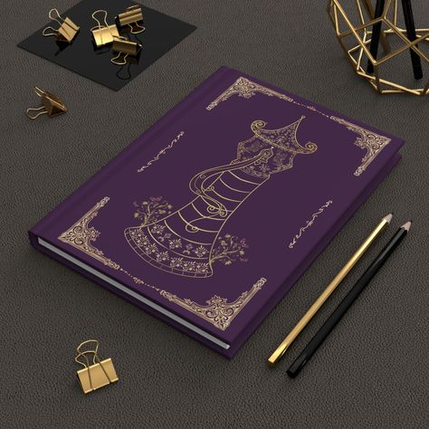 Rapunzel Purple, Fantasy Notebook, Rapunzel's Tower, Rapunzel Tower, 카드 디자인, Kawaii Accessories, Journal Inspo, Dragon Design, Dance Moms