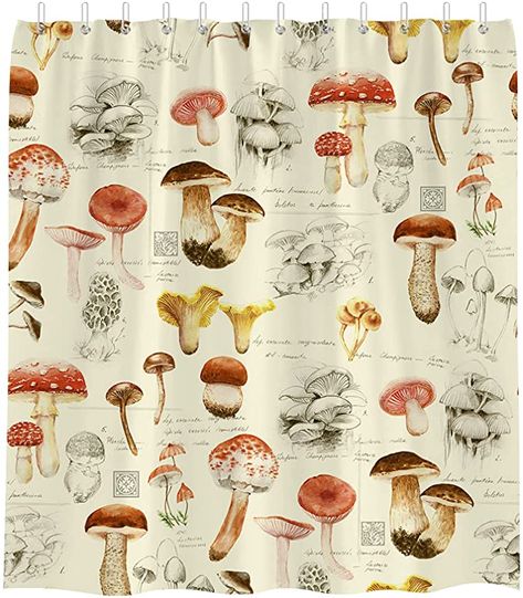 Mushroom Bathroom, Long Shower Curtains, Plastic Shower Curtain, Bathroom Partitions, Shower Curtain Sizes, Shower Liner, Shower Curtain Hooks, Colorful Curtains, Shower Stall