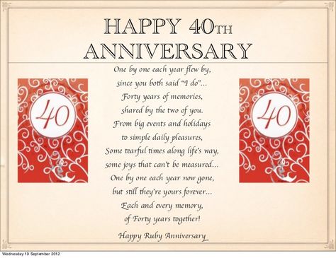 40th Anniversary Quotes, Anniversary Meanings, Work Anniversary Quotes, Anniversary Quotes For Parents, Anniversary Wishes Quotes, Anniversary Quotes For Husband, Anniversary Wishes For Couple, Anniversary Poems, Happy 40th Anniversary