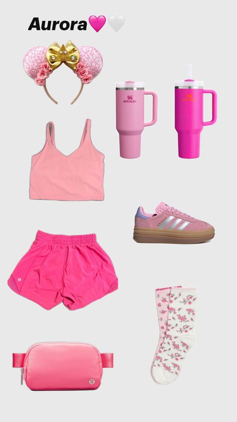 Cute Disney Outfits, Disney Outfit, Disney Bound Outfits, Cute Preppy Outfits, Disney Outfits, Cute Disney, Pink Shorts, Preppy Outfits, Aurora