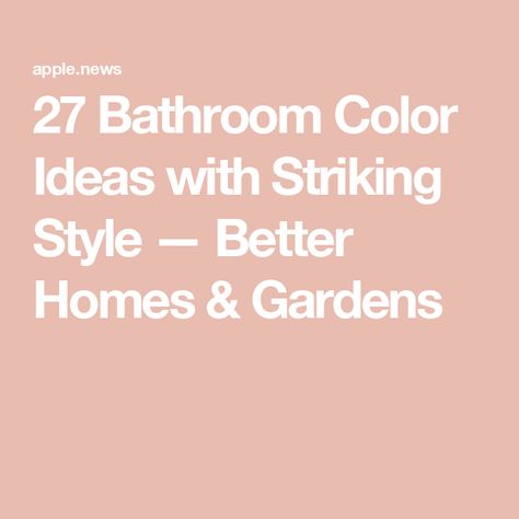 27 Bathroom Color Ideas with Striking Style — Better Homes & Gardens Salmon Color Bathroom, Peach Colored Bathroom, Peach Color Bathroom, Peach Bathroom Ideas, Bathroom Color Ideas, Avon Ideas, Peach Bathroom, Color Bathroom, Bathroom Color