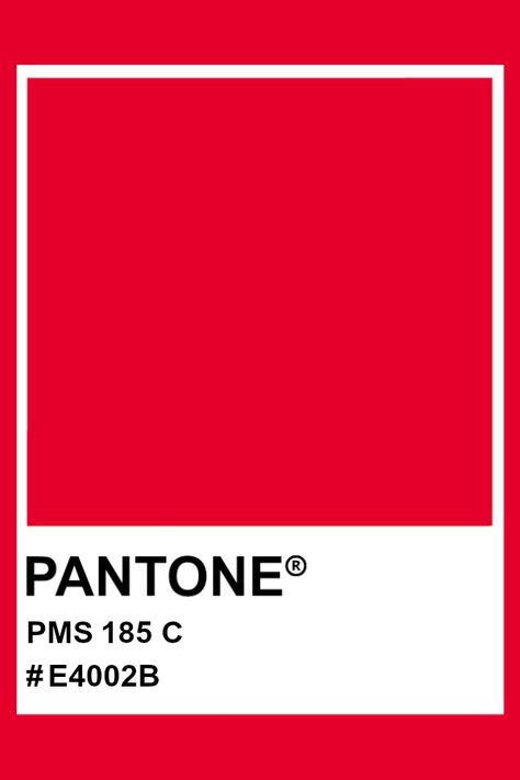 PANTONE 185 C #pantone #color #PMS #hex Pantone Red, Painting Corner, Pantone Matching System, Winter Palette, Pantone Colour Palettes, Custom Pencils, Color Pad, Material Board, Red Colour Palette