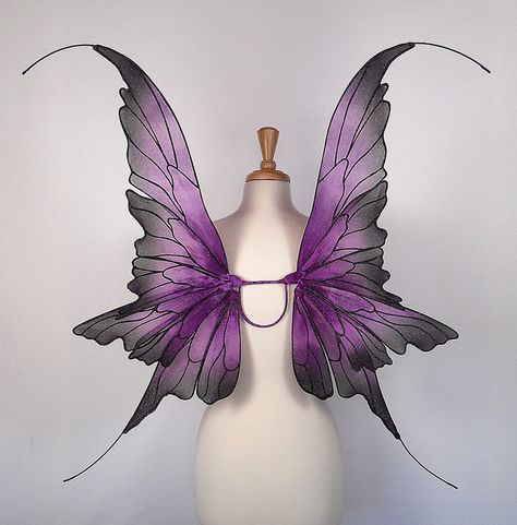 Danielle Fairy Wings  by On Gossamer Wings, via Flickr Black Fairy Wings, Purple Fairy Wings, Faerie Costume, Fairy Wings Costume, Fairy Photography, Costume Wedding, Gossamer Wings, Fairy Halloween Costumes, Blue Morpho Butterfly