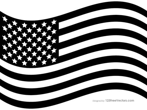 Black US Flag American Flag Clip Art, Independence Day Pictures, Flag Silhouette, Flag Clipart, Silhouette Outline, Independence Day Images, Vintage Concert Posters, Stencil Vinyl, Black And White Images