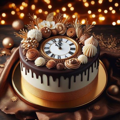 New Years Eve Cakes, New Year Eve Cake, Happy New Year Cake Design, New Year’s Eve Cake, New Year Theme Cake, New Years Cake Ideas, New Year Cake Ideas, New Year Cake Design, New Years Desserts