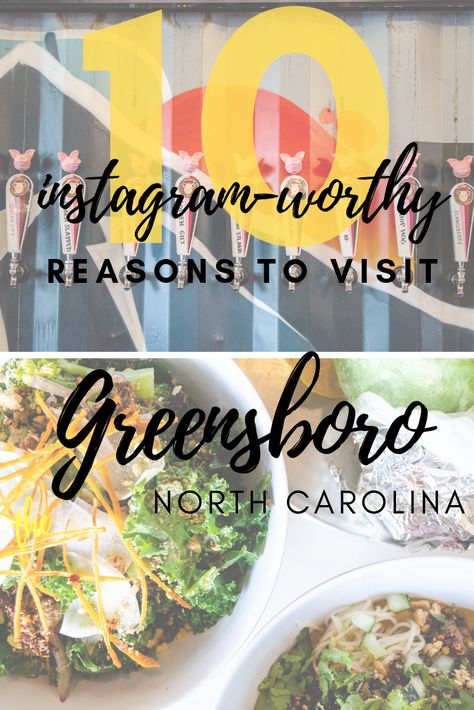 Find out why we think Greensboro, North Carolina is the most instagramable place in the US! Have A Great Trip, Greensboro North Carolina, North Carolina Travel, Vacation Usa, Greensboro Nc, Usa Travel Destinations, Beach Getaways, United States Travel, Instagram Worthy