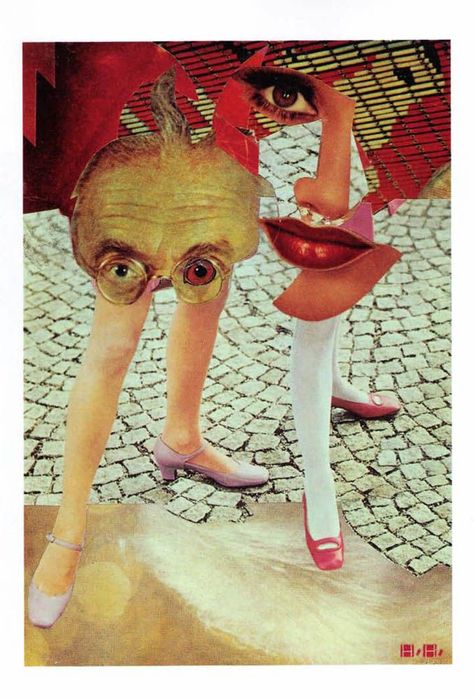 Hannah Hoch - Grotesque (1963) Photomontage Hannah Hock, Hannah Hoch Collage, Hannah Höch, Hannah Hoch, John Heartfield, Dada Artists, Dada Collage, Dada Movement, Women Artist