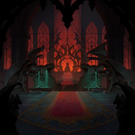 ArtStation - Battle Chasers: Night War | Combat Background | Misc, Grace Liu Battle Chasers, 다크 판타지, Fantasy City, Fantasy Castle, Fantasy Setting, Fantasy Places, Fantasy Art Landscapes, Fantasy Concept Art, Arte Fantasy