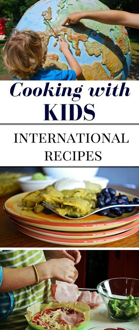 Travel Without Leaving Home - International Recipes - Cooking with Kids is a great opportunity to spend time together and learn more about the world around us and makes learning geography fun Cooking With Kids Easy, Kids Cooking Recipes, Cooking Classes For Kids, Cooking Club, Cooking Lessons, Baking With Kids, Little Family, Leaving Home, Kids Recipes