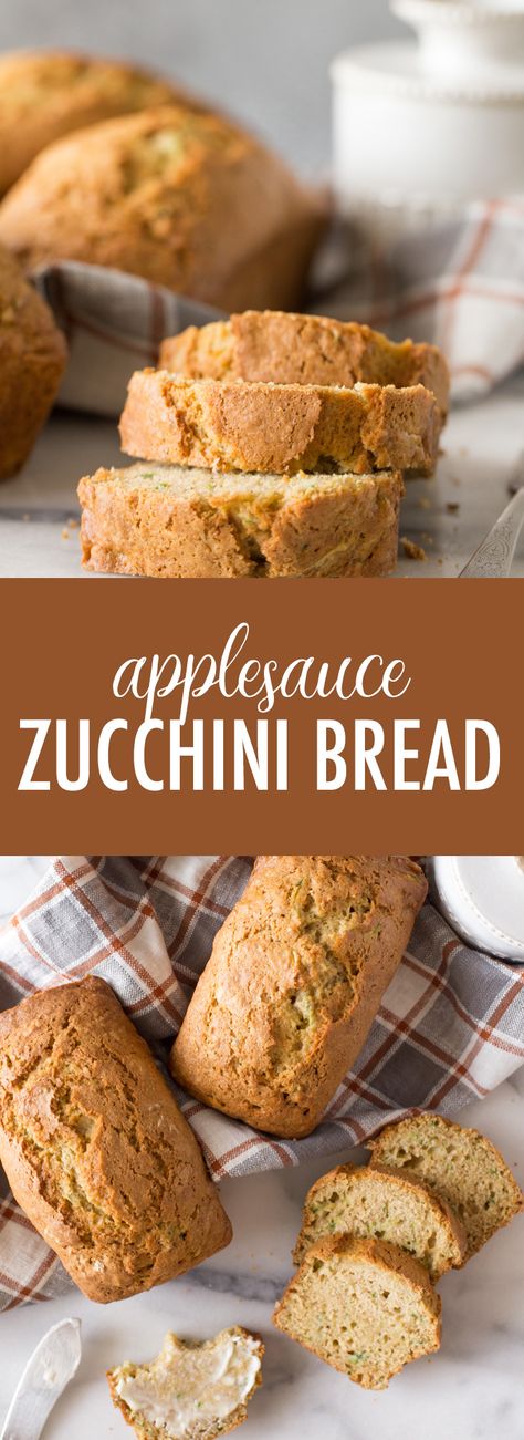 Zuchinis Bread Recipe With Applesauce, Zucchini Bread Healthy Applesauce, Applesauce Zucchini Muffins, Zucchini Bread With Applesauce Recipe, Zucchini Bread Made With Applesauce, Zucchini Bread Recipes With Applesauce, Applesauce Zucchini Bread, Ways To Use Applesauce, Zucchini Bread Applesauce