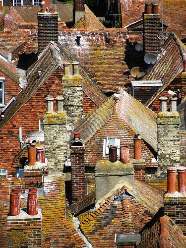 Roof tops and Chimney Pots. Jul 4, 2009 10:56 AM. by: stmoritz1960. Chimney Pots, Roof Tops, Scenic Photos, Interesting Buildings, Rooftops, East Sussex, Old Buildings, Architecture Details, Old Houses