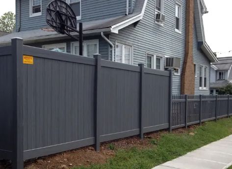 Vinyl Fencing | Vinyl Fence Installation in New Jersey | Artistic Fence Unique Privacy Fence Ideas, Best Privacy Fence, Privacy Fence Ideas, Vinyl Picket Fence, Post And Rail Fence, Vinyl Gates, Fence Gates, Privacy Fencing, Vinyl Privacy Fence