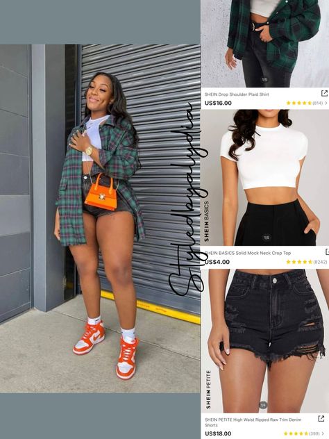 Girly Outfits Shein, Shein Outfits For Black Women, Shien Summer Clothes Outfits, Shein Tall Outfits, Shein Curvy Outfits Summer, Houston Outfits Spring, Baddie Summer Outfits Shein, Birthday Outfit From Shien, Shein Outfit Ideas Spring