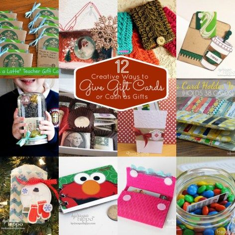 12 Creative Ways To Give Gift Cards COLLAGE Unique Gift Card Presentation, Ways To Give Gift Cards, Unique Gift Card Holder, Gift Card Presentation, Unique Gift Cards, Gift Cards Money, Creative Money Gifts, Give A Gift, Diy Gift Card