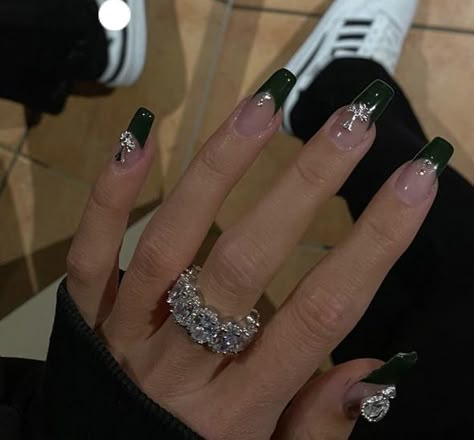 Long Acrylic Nails With Initials, Acrylic Nails With Initials, Getting Nails Done, Nails With Initials, Nails October, Hacker Aesthetic, Nails Rings, Y2k Nails, Really Cute Nails