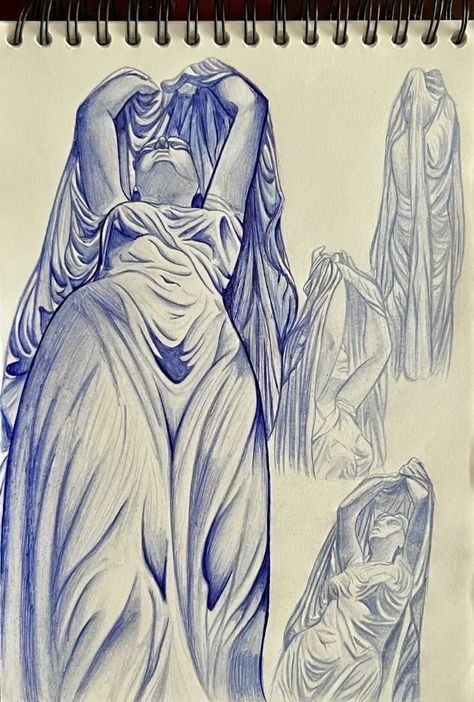 Drawing Of Statue, Undine Rising From The Waters, Undine Rising, Art Alevel, Rennaissance Art, Water Drawing, Story Art, Arte Sketchbook, Ap Art