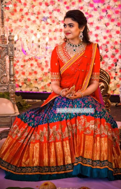 Ikat Lehenga, Designer Bridal Lehenga Choli, Cotton Short Dresses, Lehenga Saree Design, Half Saree Lehenga, Indian Outfits Lehenga, Wedding Saree Blouse Designs, Lehnga Dress, Fashionable Saree Blouse Designs