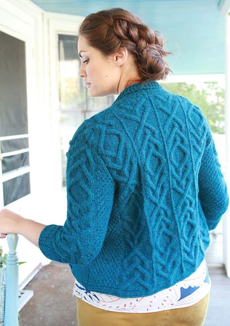 Cables on the other hand? easy peasy. This needs to be added to my queue. Contemporary Knitting, Knit Cables, Textured Knitting, Norah Gaughan, Aran Cardigan, Knit Cardigan Pattern, Knit Purl, Blue Monday, Women's Cardigans