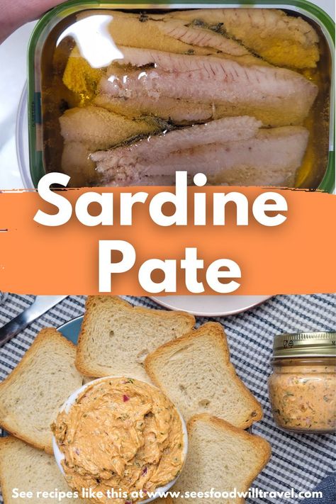 Sardine Recipes Canned, Canned Fish Recipes, Sardine Recipes, Pate Recipes, Canned Tuna, Tapenade, Crusty Bread, Fish Dishes, Yummy Appetizers