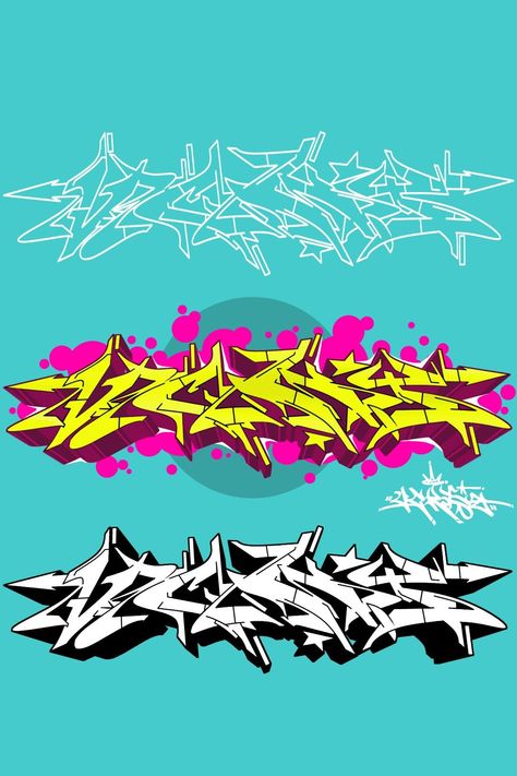 Wildstyle graffiti Cyberpunk Graffiti Art, Graffiti Lettering Wildstyle, Wildstyle Graffiti Sketch, Graffiti Wild Style, Graffiti Vandalism, Cyberpunk Graffiti, Graffiti Handstyle, Graffiti Blackbook, Cruces Tattoo