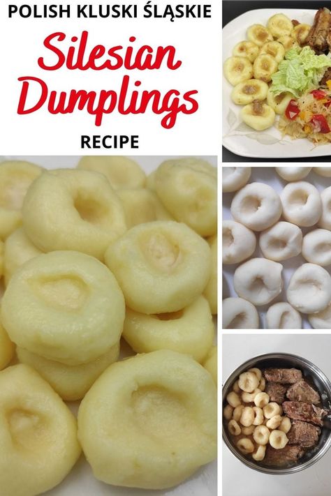 Looking for Silesian dumplings recipe? Check out this easy recipe for Polish kluski slaskie that you can easily make at home! Polish Kluski Recipes, Kluski Noodle Recipes, Silesian Dumplings, Lithuanian Food, Recipes Sides, Eastern European Recipes, Meals Ideas, Dumplings Recipe, Polish Food