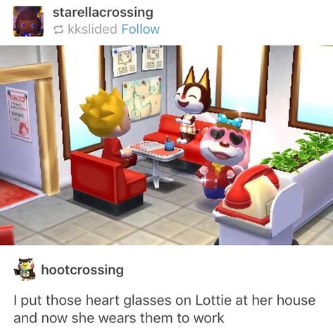 Heart Glasses, Then And Now, Animal Crossing