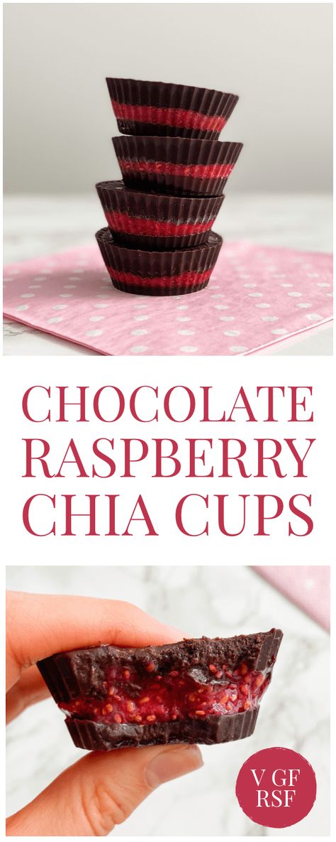 Chocolate Raspberry Chia Cups - Live Simply Healthy Paleo Raspberry Desserts, Raspberry Desserts Healthy, Chia Cups, Raspberry Recipes Healthy, Strawberry Cheesecake Bites, Raspberry Desserts, Random Recipes, Chocolate Bites, Raspberry Recipes