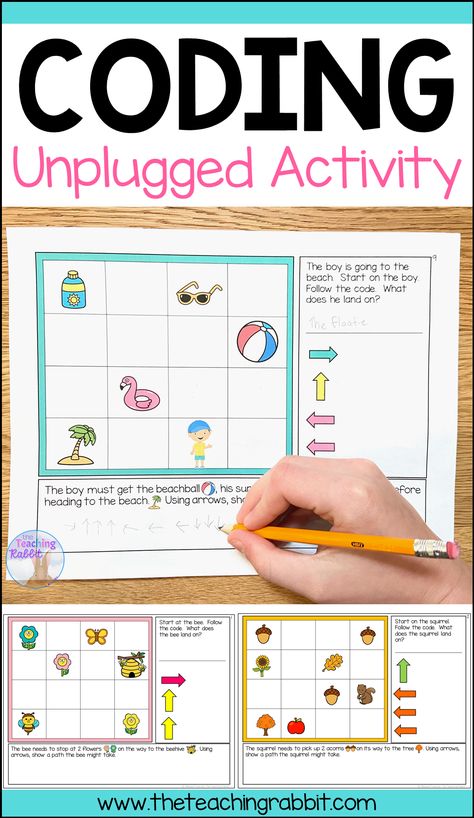 Are you looking for an unplugged coding activity to teach your students to read and write simple codes? This fun math center can help you introduce coding to your first and second grade students! It comes with 12 full page color cards with 2 questions each. Coding Grade 1, Unplugged Coding Activities, Math Activities Elementary, Educator Gifts, First Grade Activities, Math Instruction, Read And Write, 1st Grade Worksheets, First Grade Classroom