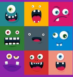 Alien Vector, Monster Faces, Felt Monster, Diy Monsters, Eye Illustration, Dinosaur Illustration, Monster Face, Monster Illustration, Cute Animal Illustration