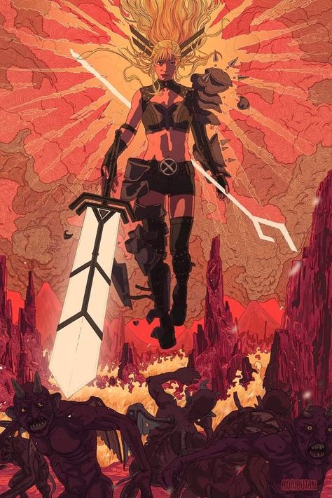 Magik (Illyana Rasputina) -  X MEN #XMen Art por Rombutan Kate Pryde, Magik Marvel, Xmen Art, The New Mutants, Marvel Xmen, Marvel Comics Art, Marvel Girls, Comic Movies, Superhero Art