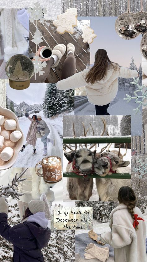 winter!!! #winter #christmas #xmas #merrychristmas #snow #folklore #midnights #harrystyles #collage #moodboard #cold #wintermoodboard #girly Snowing Aesthetic Wallpaper, Winter Snow Wallpaper, January Wallpaper, Christmas Lockscreen, Cute Christmas Ideas, Christmas Dreaming, Winter Art Projects, Christmas Collage, Christmas Phone Wallpaper