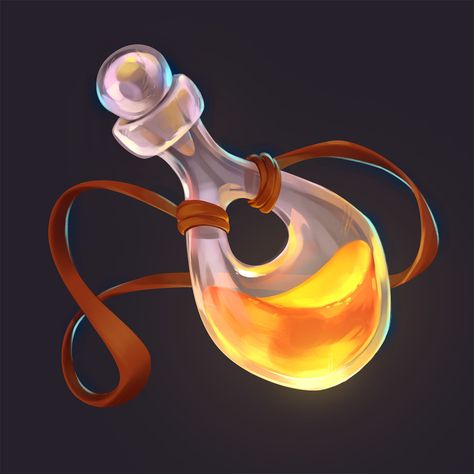 ArtStation - Study bottle Potions Art, Potion Art, Time In A Bottle, Fantasy Map Making, Bottle Drawing, Props Concept, Magic Bottles, Props Art, Fantasy Props