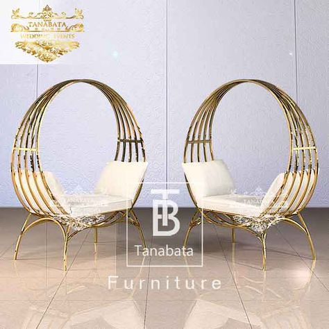 Egg Chair Tanabata Wedding Furniture Sims 4 Egg Chair, Gold Egg Chair, Eggs Chair, Gold Wedding Chairs, Gold Tiffany Chairs, Bedroom Swing, Bubble Hanging Chair 💜, Stainless Steel Chair, Wedding Furniture