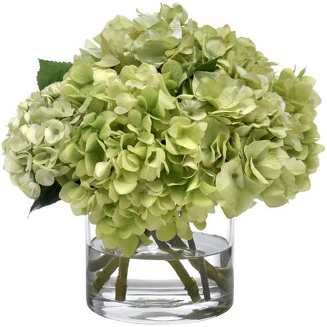 Green Hydrangea Bouquet, Flower Props, Arranging Flowers, White Hydrangeas, House Of Turquoise, Hydrangea Bouquet, Green Hydrangea, Faux Flower Arrangements, Floral Vase