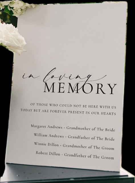 Loved One Remembrance Wedding, Honouring Loved Ones Wedding, Wedding Remembrance Ideas, In Memory Of Wedding Ideas, Sentimental Wedding Ideas, In Loving Memory Candle, Candle Sign, Memory Candle, Memorial Table