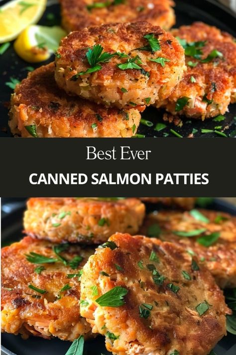 Canned Salmon Patties (Best Ever) Salmon Patties Recipe Canned With Bread Crumbs, Can Salmon Cakes, Salmon Patties With Bread Crumbs, Salmon Patties From Canned Salmon, Salmon Patties With Canned Salmon, Best Salmon Patties Recipe, How To Make Salmon Patties From A Can, Salmon Patty Recipes Canned, Can Salmon Patties Recipe