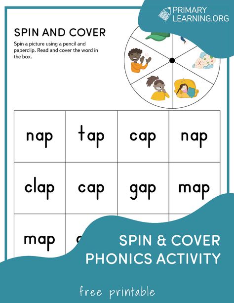 In this AP word family activity children spin a picture, read the word in the corresponding box and cover it. Reading words: map, tap, cap, nap, gap, clap #kindergarten #kindergartenworksheets #phonics #reading https://primarylearning.org/worksheet/ap-word-family-activities/?utm_source=pinterest&utm_medium=social&utm_campaign=phonics&utm_term=kindergarten&utm_content=word_families_spin_cover Ae Words, Teaching Short Vowel Sounds, Word Families Printables, Kindergarten Word Families, Increase Vocabulary, Content Words, Word Family Activities, Word Family Worksheets, Family Learning