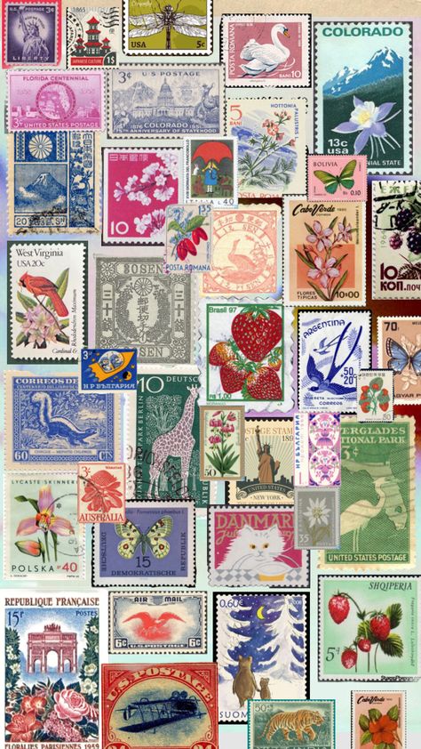 stamps #shuffles #stamps #vintage #wallpaper Vintage Lock Screen Wallpaper, Shuffles Wallpapers, Stamp Wallpaper, Shuffles Ideas, Collage Phone Wallpaper, Stamp Collage, Patchwork Wallpaper, Drew Carey, Stamps Vintage