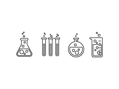 Beakers by Jamie Joyet Science Tattoos Chemistry, Chemistry Tattoo, Science Tattoos, Sublimacion Ideas, Science Illustration, Science Nerd, Beakers, Instagram Frame, Line Icon