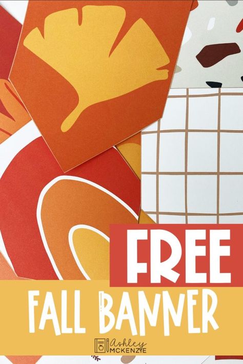 Fall School Door Decorating Ideas Classroom, Fall Decor Printables Free, Free Fall Bulletin Board Printables, Free Printable Bulletin Board Borders, Fall Decor For Classroom, Autumn Classroom Decorations, Fall Banner Printable, Welcome Banner Printable, Autumn Preschool