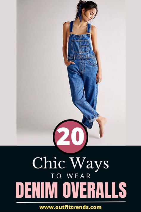 How To Wear Jean Overalls Outfit, Womens Jean Overalls Outfit, Jean Bibs Overalls Outfit, Barrel Leg Overalls Outfit, Style Dungarees Outfit, How To Wear Overalls Fall, Overalls Undone, How To Style Bib Overalls, Over All Outfit Denim Overalls