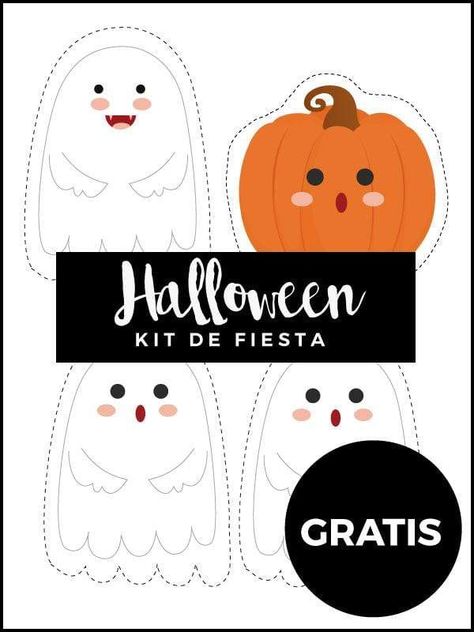 Consigue imprimibles para fiestas y decoraciones para imprimir gratis. En esta sección puedes descargar gratis cajitas, kit de fiesta, guirnalda, etiquetas, todo para armar un pequeño rinconcito de lo más especial. October Crafts Preschool, Imprimibles Halloween, Fiesta Halloween, Halloween Cupcake Toppers, October Crafts, Halloween Kit, Halloween Tutorial, Carte Halloween, Pumpkin Garland