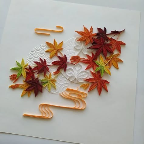 Autumn Quilling, Fall Quilling, Paper Art Flower, Quilling Leaves, Quilling Arts, Quilling For Beginners, Paper Quilting, Paper Quilling Ideas, Paper Quilling For Beginners