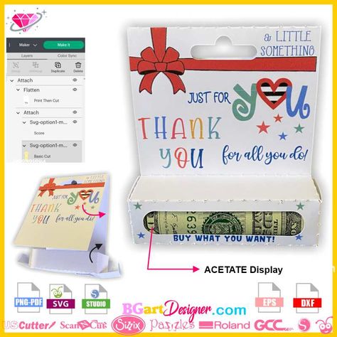 Pouch Template, Rhinestones Designs, Money As A Gift, Money Holders Card, Cricut Explore Air Projects, Silhouette Gifts, Silhouette Cameo Tutorials, Summer Banner, Card Svg