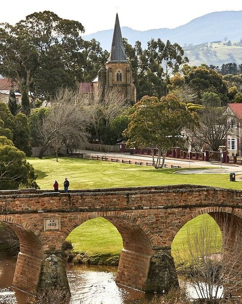 Hobart & Beyond on Instagram: “The picturesque Richmond Bridge bathed in afternoon light.  Located in the quaint Georgian town of Richmond, just a 30-minute drive from…” Richmond Tasmania, Old Catholic Church, Afternoon Light, John Richmond, Hobart, Tasmania, Catholic Church, St John, Golf Courses