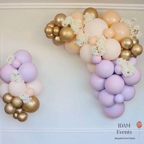 Lilac Balloon Garland, Lilac Balloons, Cinderella Sweet 16, Decoration Balloon, Party Styling, Entry Decor, Butterfly Baby Shower, Balloon Party, Balloon Backdrop