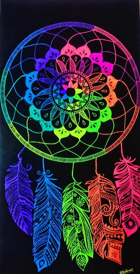 Dream Catchers Aesthetic, Native American Wallpaper, Rainbow Wallpapers, Dream Catcher Mandala, Dreamcatcher Wallpaper, Dream Catcher Decor, Dream Catcher Art, Mandala Wallpaper, Black Light Posters