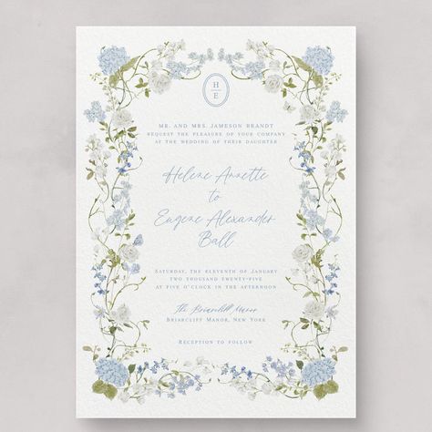 Cape Cod Wedding Invitation Collection | Gold Foil Stationery - Tuesday Grace Designs Wedding Invitations Blue And Green, French Country Wedding Invitations, Blue And Green Invitations, Wedding Invitations Pink And Blue, Blue White And Gold Wedding Invitations, Blue Hydrangea Wedding Invitations, Blue Green Wedding Invitations, Watercolor Save The Date Wedding, Wedding Invite Elegant