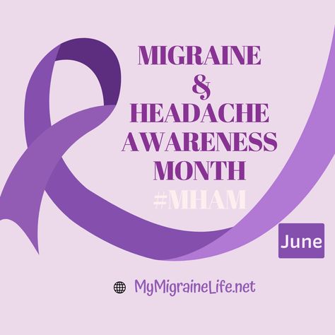 National Migraine and Headache Awareness Month MHAM Migraine Awareness Month, Migraine Awareness, Awareness Tattoo, Chronic Migraines, Awareness Bracelet, Migraine Headaches, Migraine, Chronic Illness, Chronic Pain